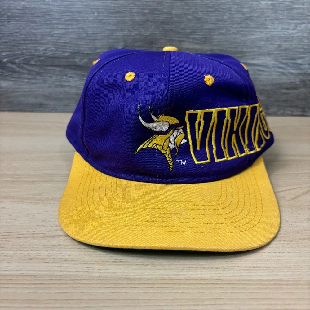 Vintage Minnesota Vikings Hat Cap Snapback Embroidered‎ Wrap Around Drew Pearson